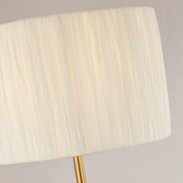 Lighting Collection RAFFIA FLOOR LAMP WHITE & GOLD