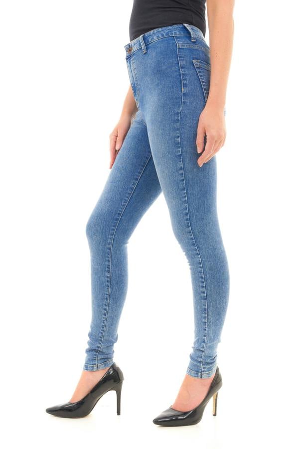 Smart Living Women's Stylish Skinny Fit High Waist Denim Jeans - Acid Blue