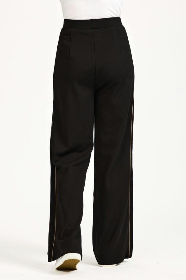 Mudflower Wide Leg Piped Seam Trousers