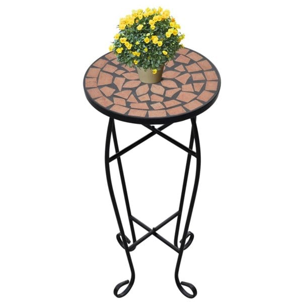 Berkfield Mosaic Side Table Plant Table Terracotta