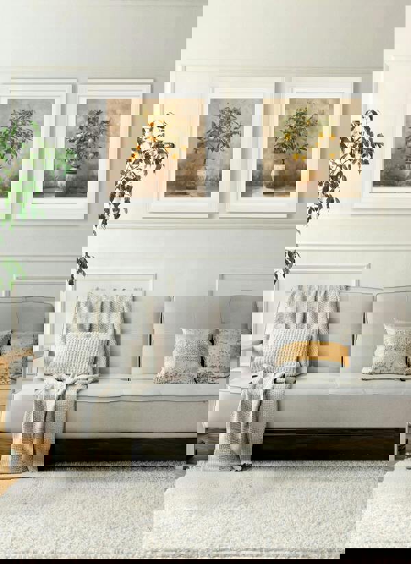 Exceptional Art Mediterranean Orange Tree - Cream Hurstwood square frame