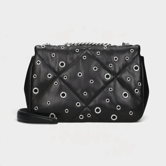 Tory Burch Willa Grommets Small Shoulder Bag Black