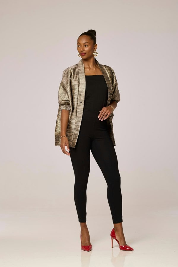 Lioness by TF Sand Storm Short Kimono - Champagne