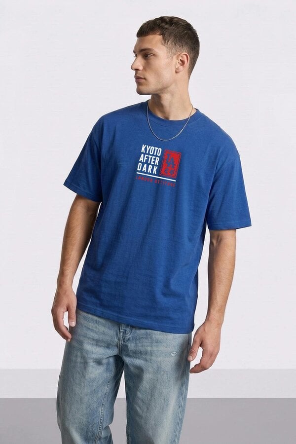 London Attitude Kyoto After Dark Oversized Heavyweight Japanese Graphic T-Shirt