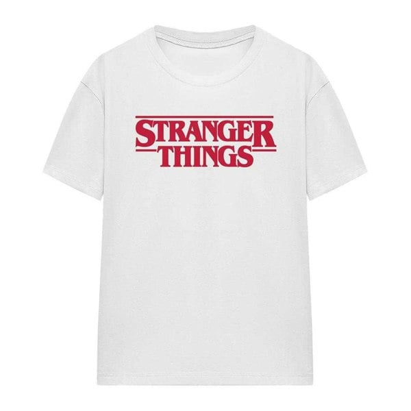 Stranger Things Womens Logo T-Shirt - White