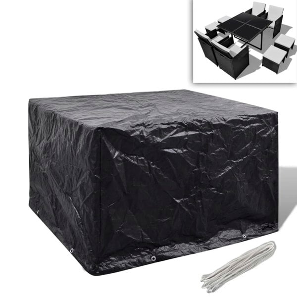 Berkfield Garden Furniture Cover 4 Person Poly Rattan Set 8 Eyelets 113 x 113cm
