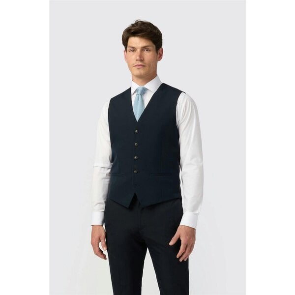 Limehaus Slim Fit Navy Waistcoat
