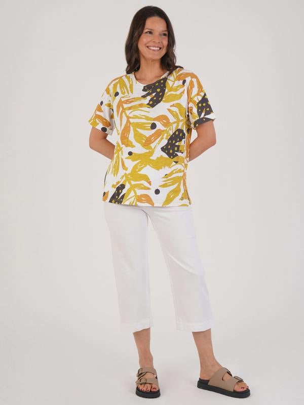 VIZ-A-VIZ Abstract Jungle Print Top