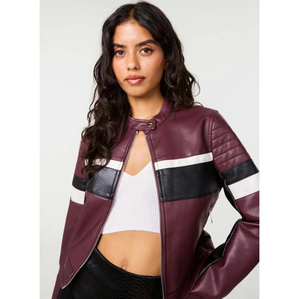 Pink Vanilla Cropped Motocross Biker Jacket