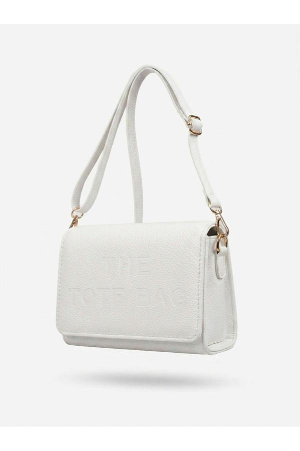 ikrush Constance Pebbled Faux Leather Text Bag