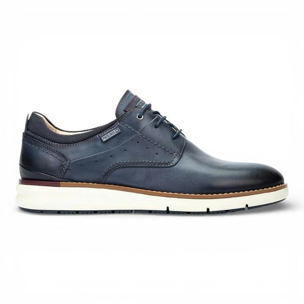 Pikolinos Manacor - Men's Blue Leather Lace-Up Sneakers