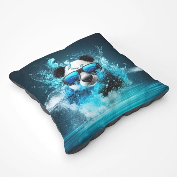 Warren Reed Panda Splashart Water Floor Cushion