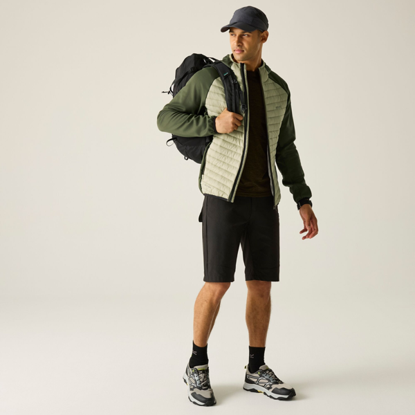 Regatta Mens Andreson Hybrid Jacket - Light Sage/Dark Khaki