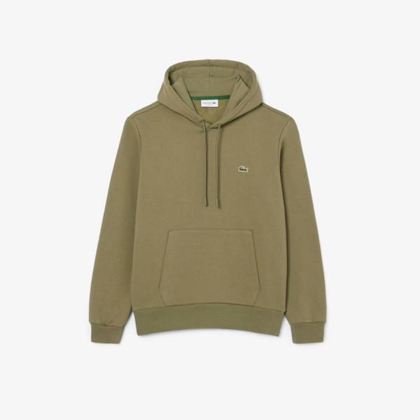 Lacoste Mens Organic Cotton Hoodie - Green - 
