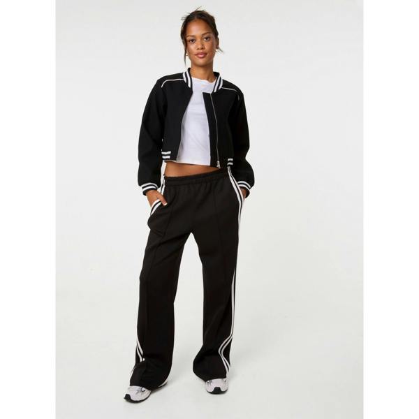 Pink Vanilla Contrast Trim Bomber Jacket