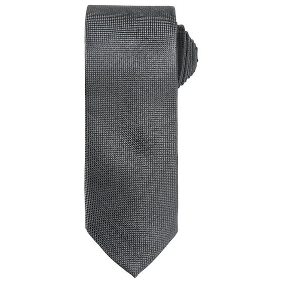 Premier Unisex Adult Micro Waffle Tie - Dark Grey