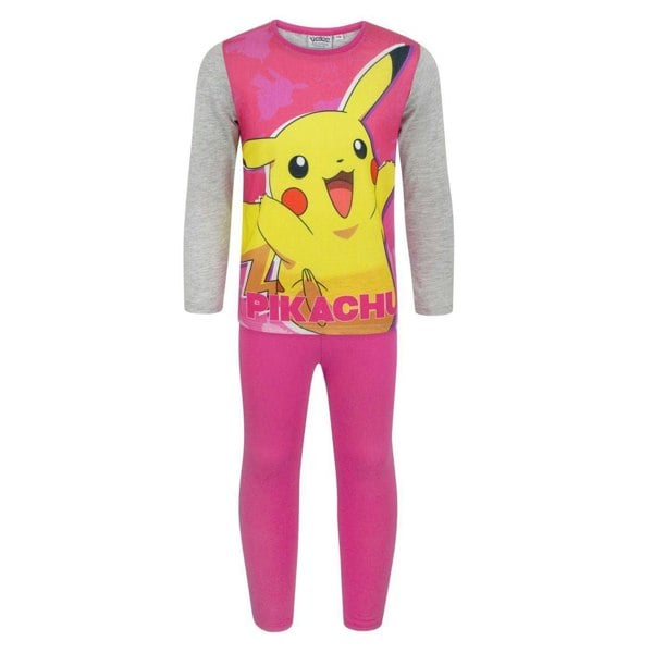 Pokemon Girls Pikachu Pyjama Set - Pink