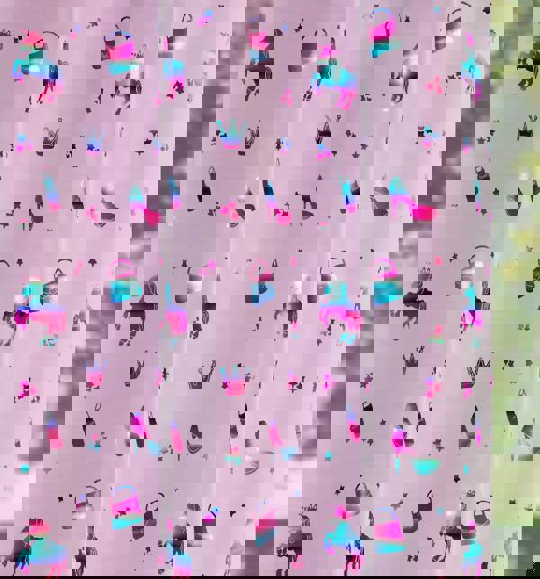 Enhanced Living Pink Kids Curtain with Unicorns - Room Darkening, Energy Saving Eyelet Header - Ideal for Childrens Rooms