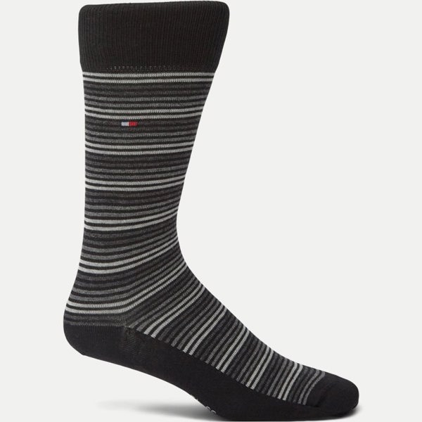 Tommy Hilfiger Men's Mixed Black Style 4 Pack Socks Gift Box (Size 6-11 UK)