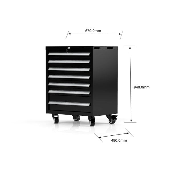 Rock Machinery Rock RT-013 26" Steel Tool chest with 7 drawers