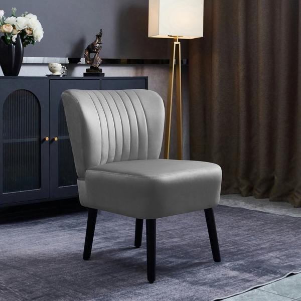 Groundlevel Crushed Velvet Shell Accent Chair