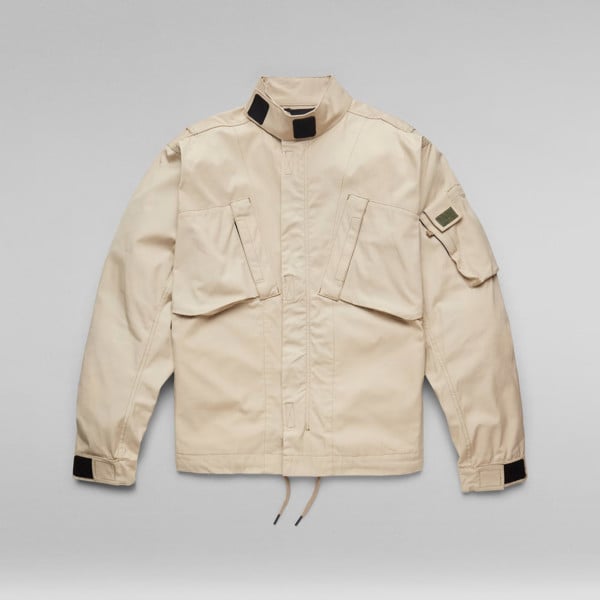 G-Star Raw Sporty Slanted Pocket Overshirt Jacket - Beige