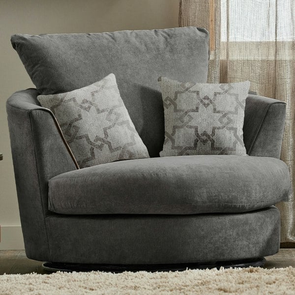 Furnishings For Less Graceland Fabric Swivel Chair