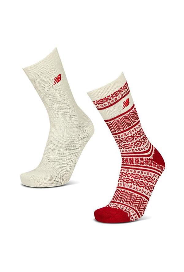New Balance Crew Christmas Gift 2-Pack Socks (White / Red)