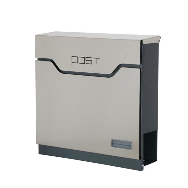 Phoenix Safe Phoenix Estilo Top Loading Letter Box MB0123KS in Stainless Steel with Key Lock