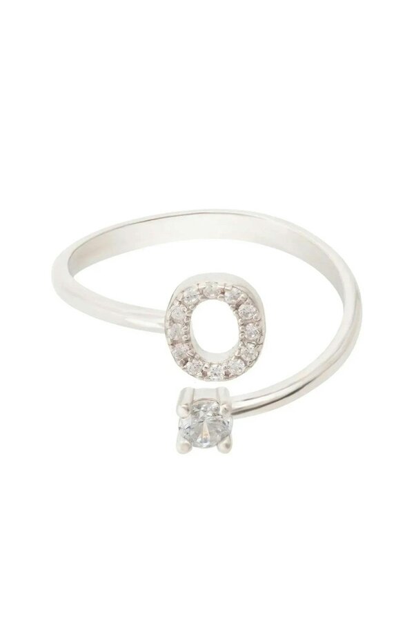 Latelita Initial Ring Silver O