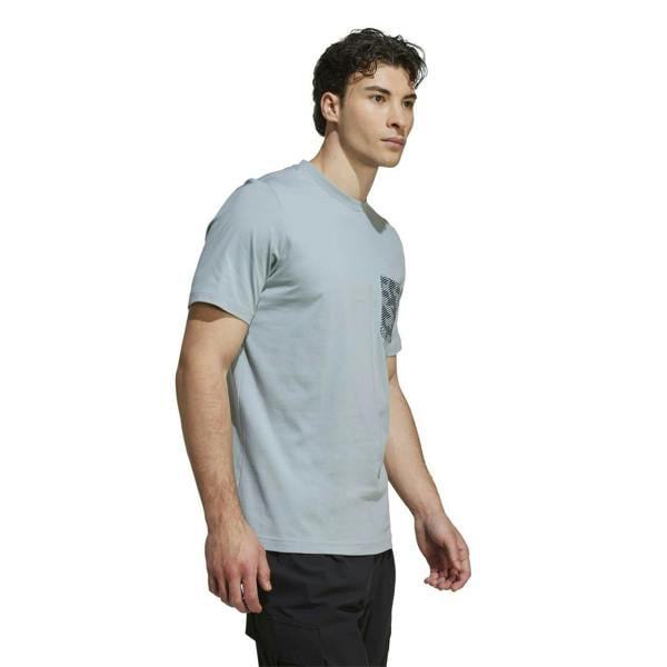 Adidas Mens Puzzle Cotton Pocket T-Shirt - Grey - 