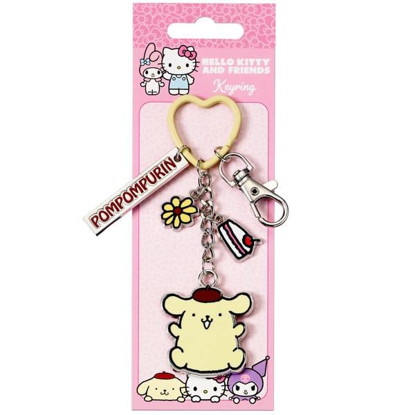 The Carat Shop Hello Kitty Pompompurin Keyring with Charms