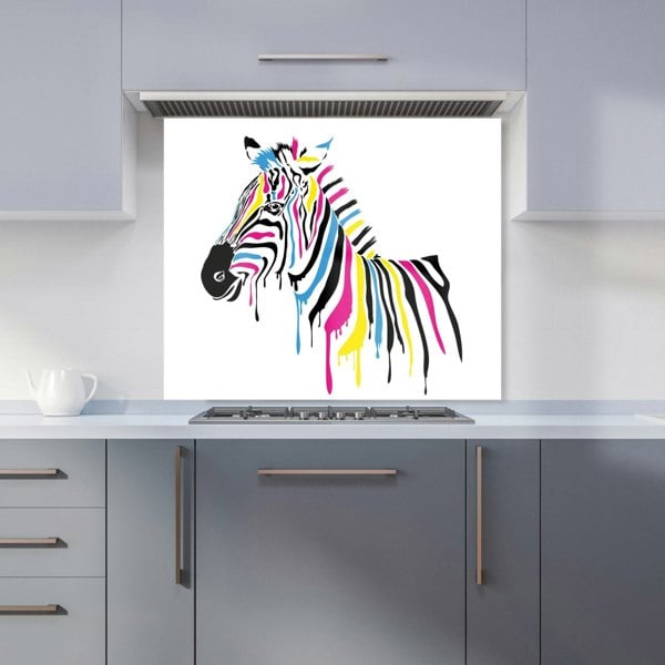 Warren Reed - Designer Multi Coloured Zebra Kitchen Splashback