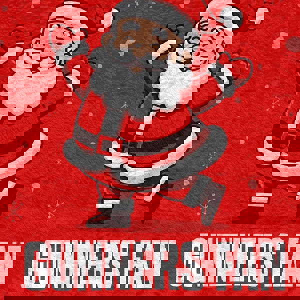 BritishmadeGifts Santa is a Gooners Football Fan - Luxury Fleece Blanket 150cm X 150cm