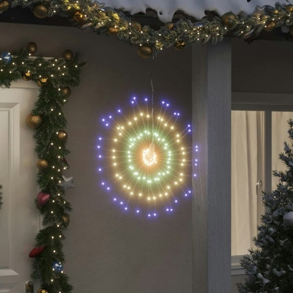 Berkfield Christmas Starburst Lights 140 LEDs 2 pcs Multicolour 17 cm
