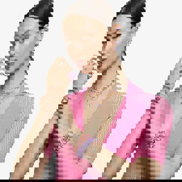 Swarovski Ladies Millenia Rose Gold Plated Octagon Layered Necklace 5640558