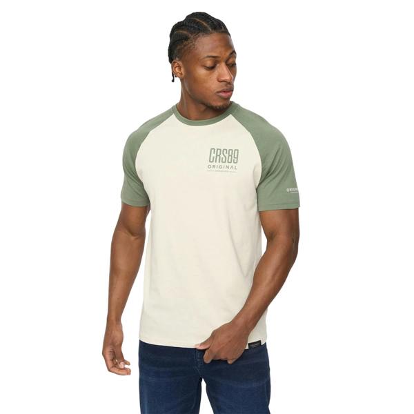 Crosshatch Mens Bretsby T-Shirt - Olive - 