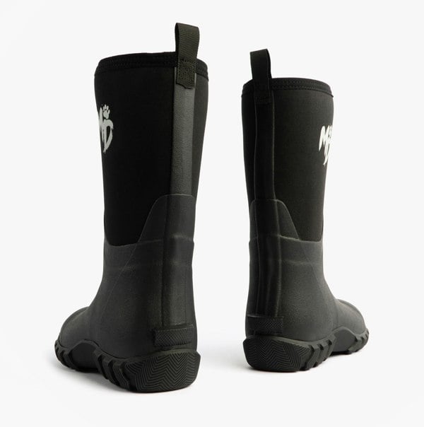 Mud Dogs RUTLAND MID Unisex Neoprene Wellington Boots Black
