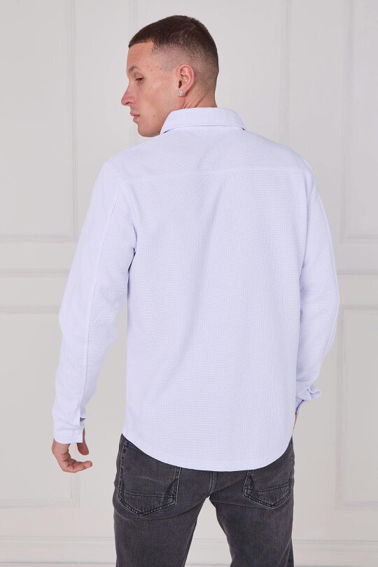 Men's Textured Button-Up Shirt