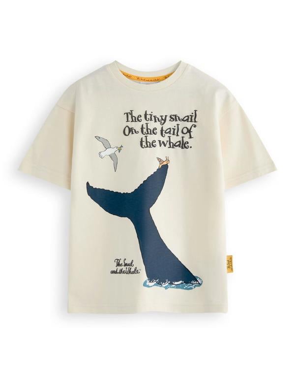 Gruffalo & Friends Unisex Kids Beige The Snail & The Whale Short Sleeved T-Shirt