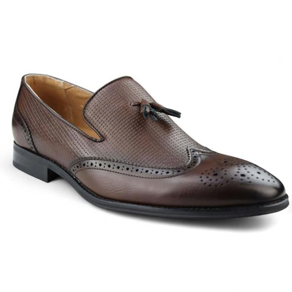 Dolcetto Men's Tassel Moccasin Loafers Smart Slip-On Dress Shoes