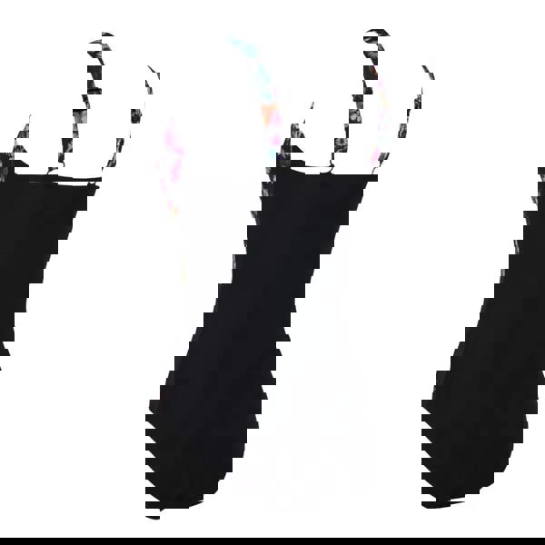 Black Zoggs Dream Adjustable Classicback Swimsuit with floral trim