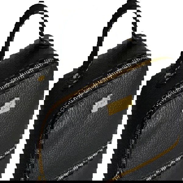 Assots London 'ELLA' Black Pebble Grain Mini Real Leather Backpack for Women