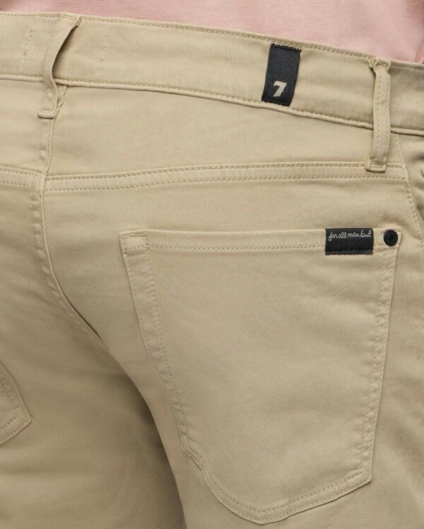 7 For All Mankind SLIMMY Mens Slim Fit Stretch Sateen Jeans - Shadow Beige