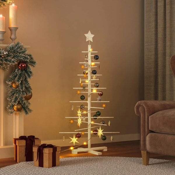 Berkfield Wooden Christmas Tree for Decoration 125 cm Solid Wood Pine