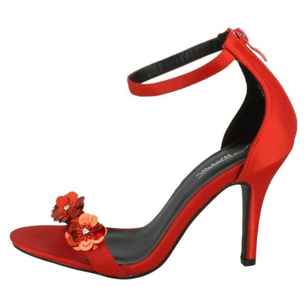 Anne Michelle Ladies Anne Michelle Flower Trim Sandals