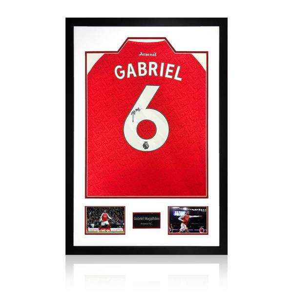Gabriel Magalhães Signed Arsenal 25/26 Shirt Premium Frame
