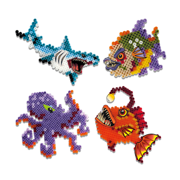 SES Creative Iron on Beads - Scary sea creatures