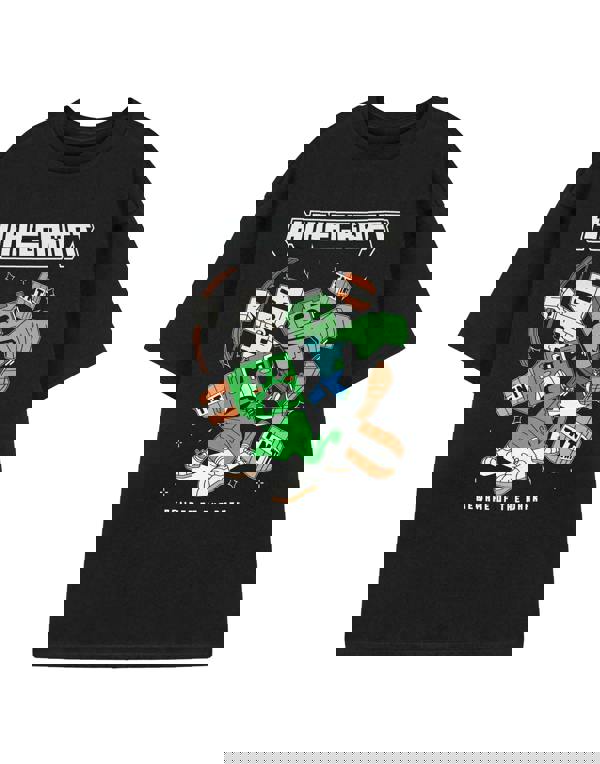 Minecraft Mens Black TNT Short Sleeved T-Shirt