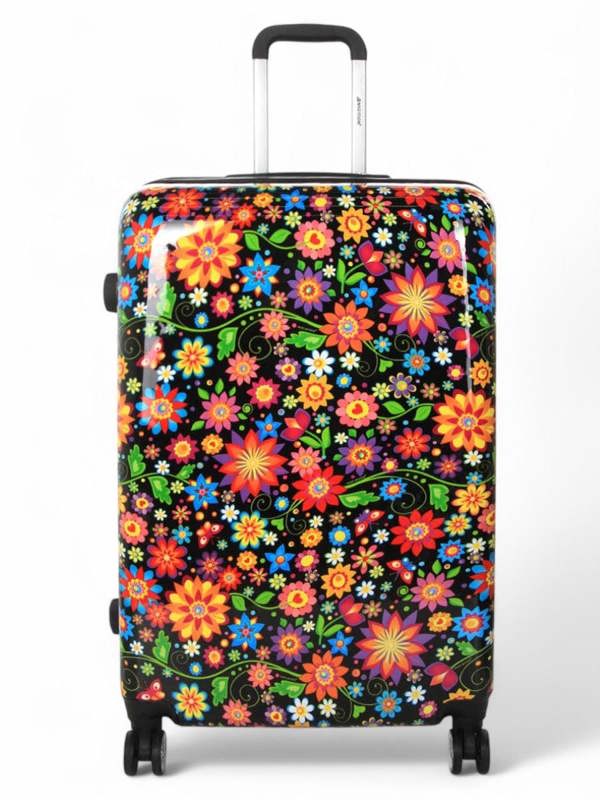Snowball Strong Expandable Hard Shell Dual 4 Wheel Suitcase Set Print Luggage Cabin Travel Bag